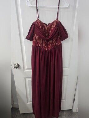 Burgundy Lace Dress
